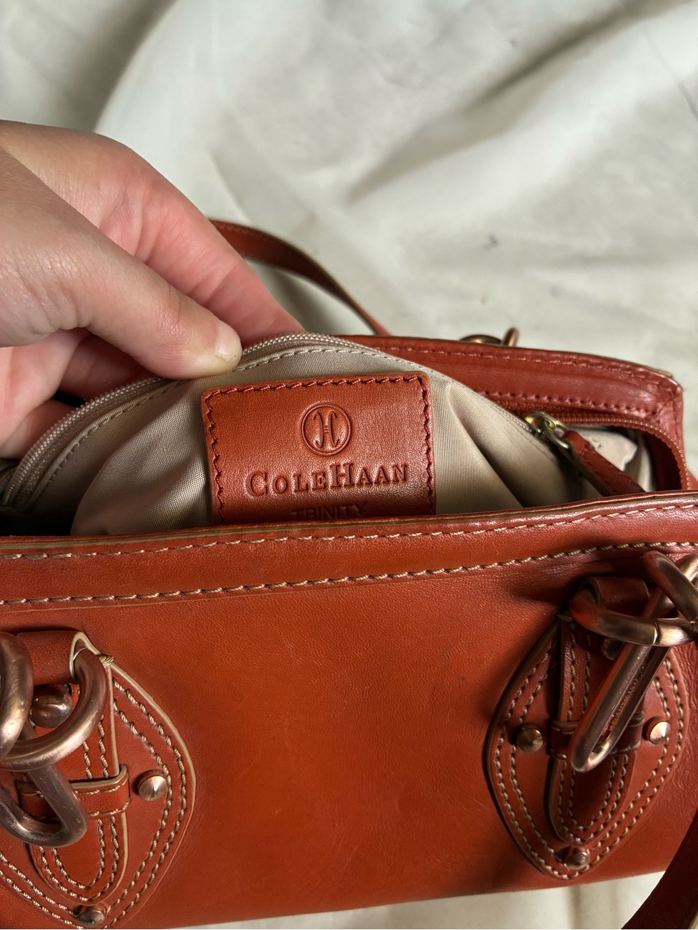 Cole Haan Leather Mini Shoulder Satchel - Picture 7 of 11